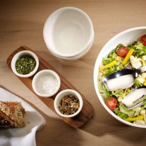 Alternative view of Serviertablett aus Akazienholz mit Halter für Porzellanschalen