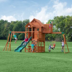 Backyard Discovery Skyfort II Cedar Wood Swing Set