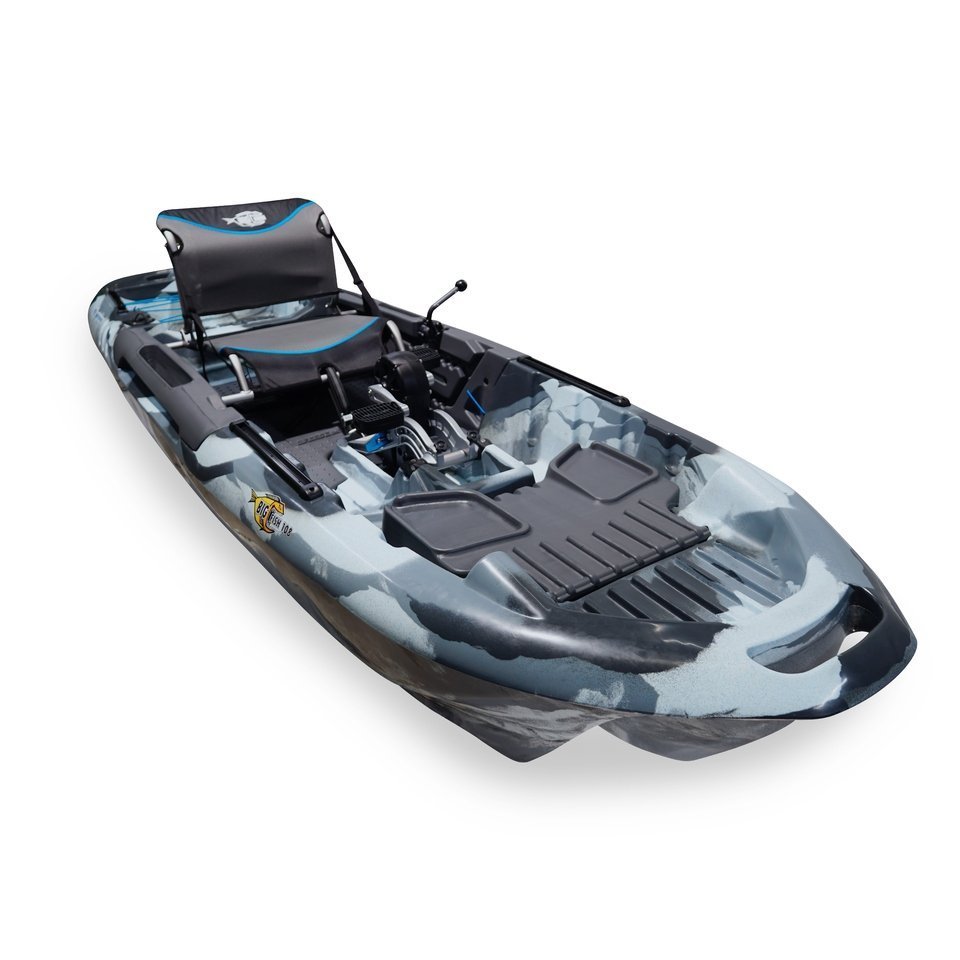 3 Waters Big Fish 108′ Length Urban Camo Pro Fish Pedal Drive Cathedral Hull - Image 3