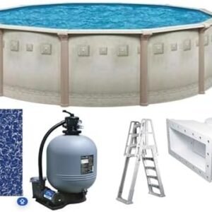 Brazil Premium 27′ x 52″ Round Above Ground Swimming Pool Package