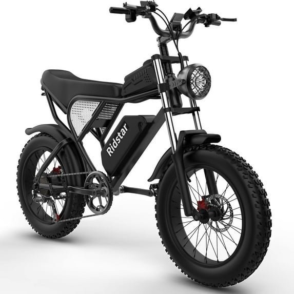 Ridstar Electric Bike for Adults 1500w 33mph,48v 20ah Electric Bicycle,20โณ Fat Tire,7-Speed Mountain Bike Ul2849