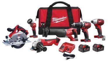 Milwaukee M18 Cordless Lithium-Ion 6-Tool Combo Kit