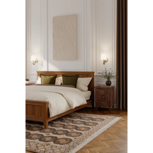 Badezimmer-Wandleuchte mit satiniertem Glasschirm